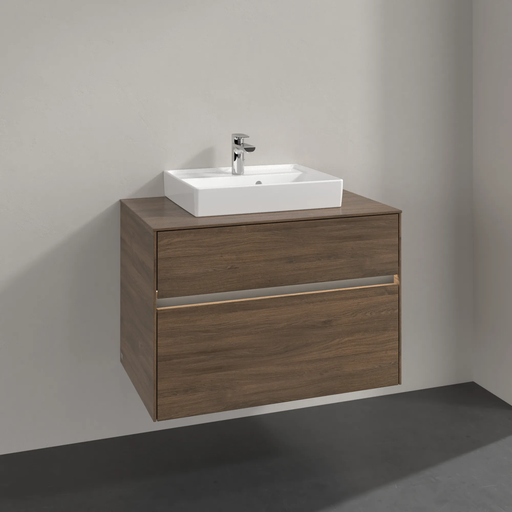 Villeroy & Boch Waschbeckenunterschrank Collaro C069B0 Arizona Oak, 800x548x500 mm, mit Beleuchtung und SoftClosing