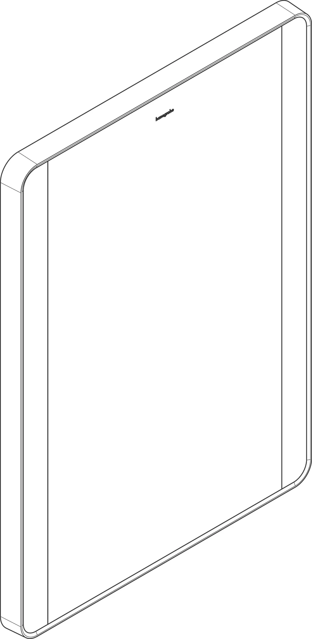 Hansgrohe Xarita Lite Q Spiegel mit seitlicher LED-Beleuchtung 500⁄30 für Wandschalter, Mattschwarz Hansgrohe Xarita Lite Q Spiegel mit seitlicher LED-Beleuchtung 500⁄30 für Wandschalter, Mattschwarz