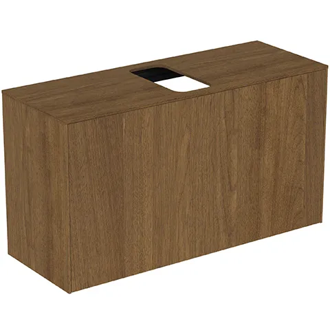 Ideal Standard Waschtischplatte Conca mittiger Ausschnitt, Walnuss Dunkel, 1002 x 373 mm Ideal Standard Waschtischplatte Conca mittiger Ausschnitt, Walnuss Dunkel, 1002 x 373 mm