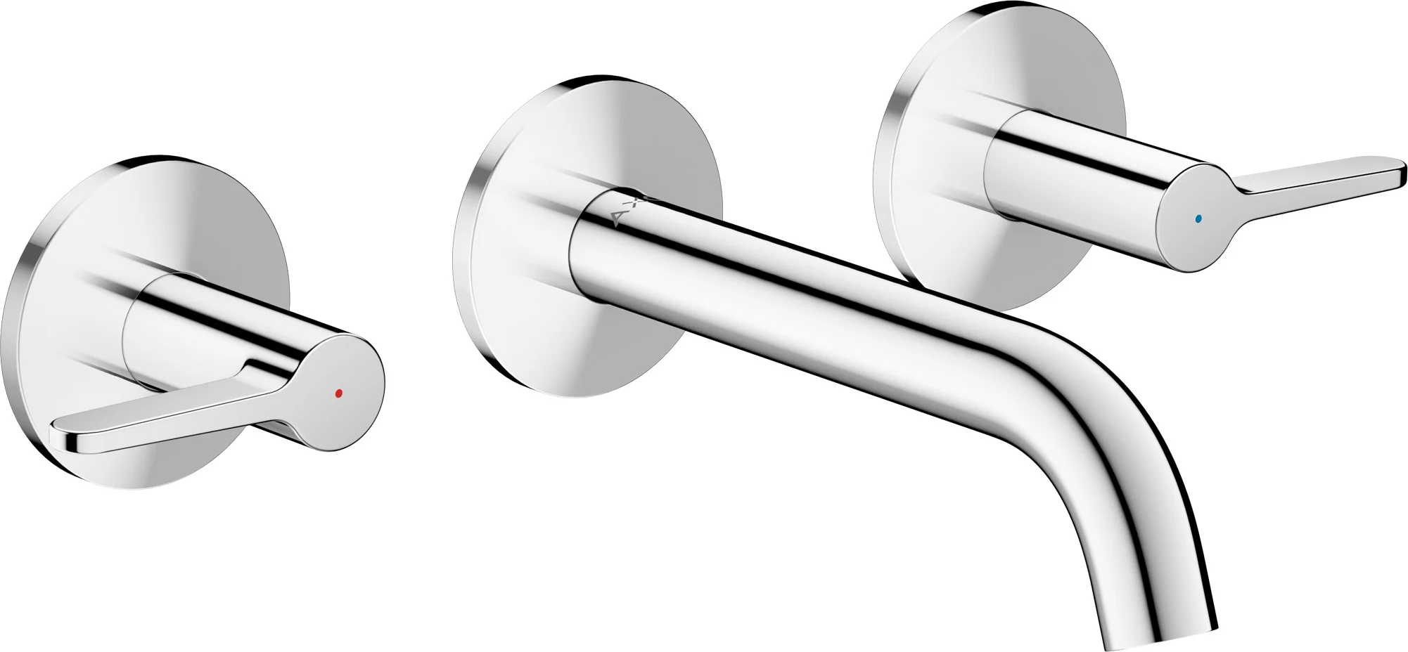 Hansgrohe AXOR One 3-Loch Waschtischarmatur Unterputz Wandmontage 160 mm Hebelgriff Chrom