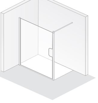 HSK Walk-In-Duschkabine Frontelement „Easy“ Glas Linea 02, Profile Pergamon, Sondergröße HSK Walk-In-Duschkabine Frontelement „Easy“ Glas Linea 02, Profile Pergamon, Sondergröße