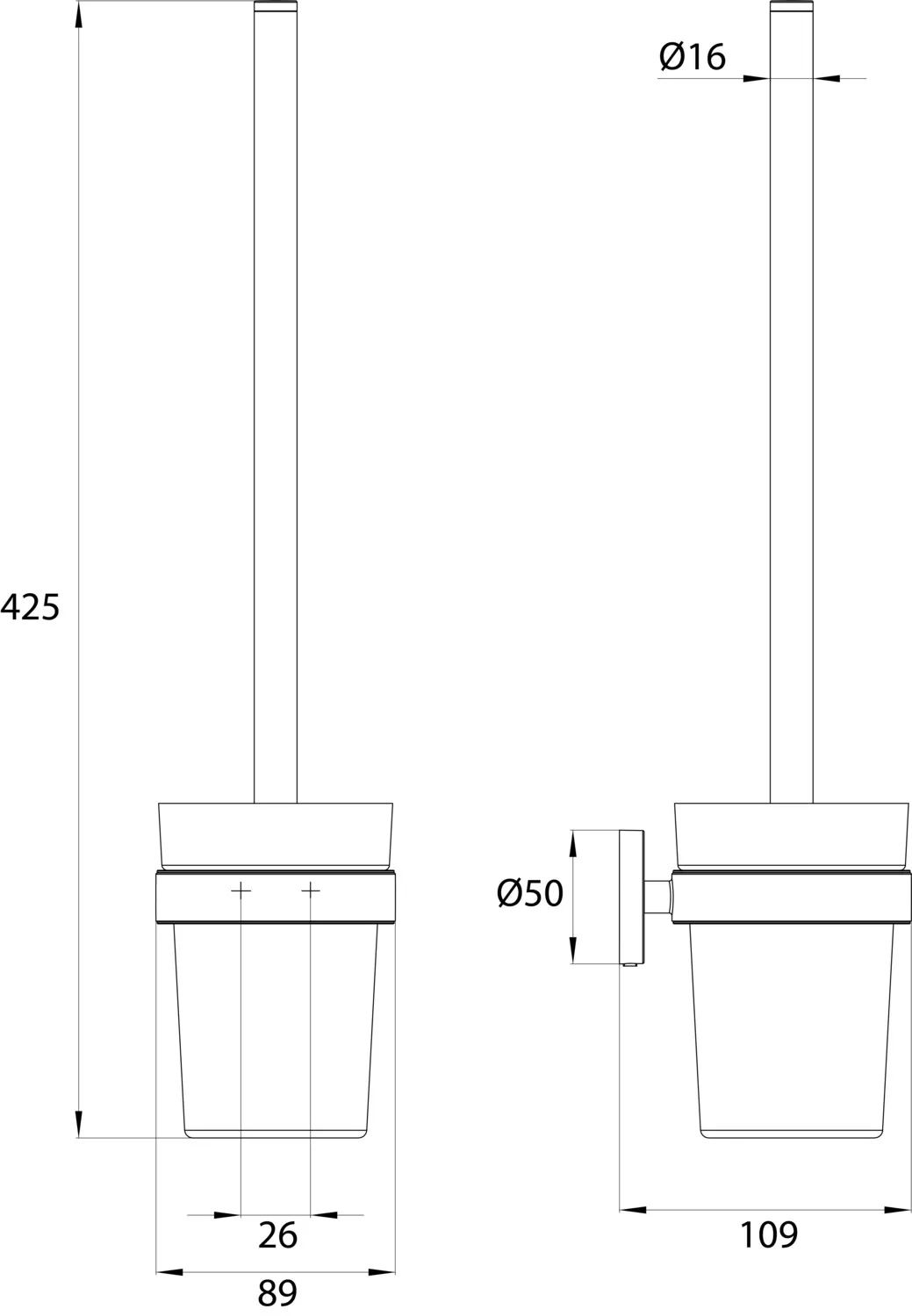 emco round Bürstengarnitur Kristallglas mattiert, chrom emco round Bürstengarnitur Kristallglas mattiert, chrom