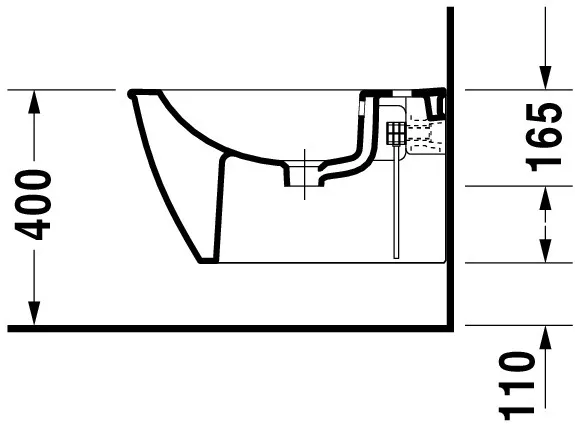 Duravit Wand-Bidet „Darling New“, Befestigung verdeckt 36,5 × 54 × 29 cm Duravit Wand-Bidet „Darling New“, Befestigung verdeckt 36,5 × 54 × 29 cm