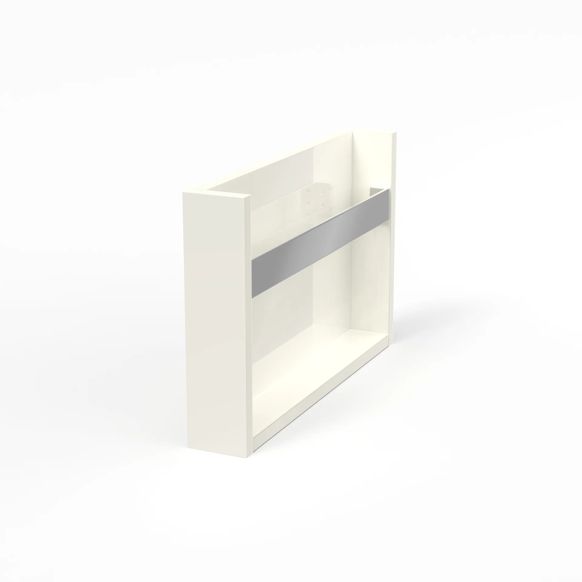 Konsolen vertikal - passend unterKonsole horizontalmit HandtuchhalterLack Farbe: Naturweiß (hochglanz)|Größe: 8,5 × 52 × 34 cm