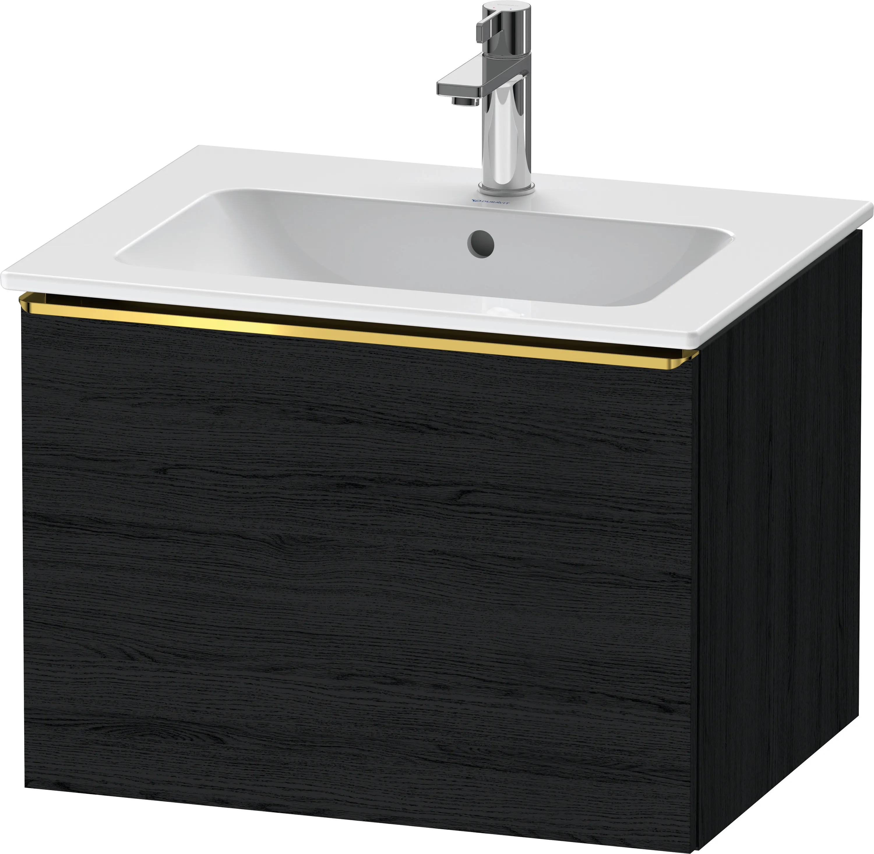 Duravit Waschtischunterschrank wandhängend „D-Neo“ 61 × 44 × 46,2 cm Eiche Schwarz