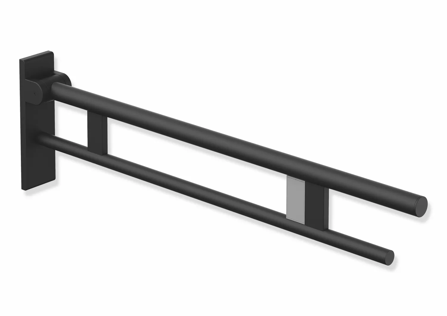 HEWI Stützklappgriff Duo, System 900, Edelstahl, 900 mm Ausladung, schwarz tiefmatt HEWI Stützklappgriff Duo, System 900, Edelstahl, 900 mm Ausladung, schwarz tiefmatt