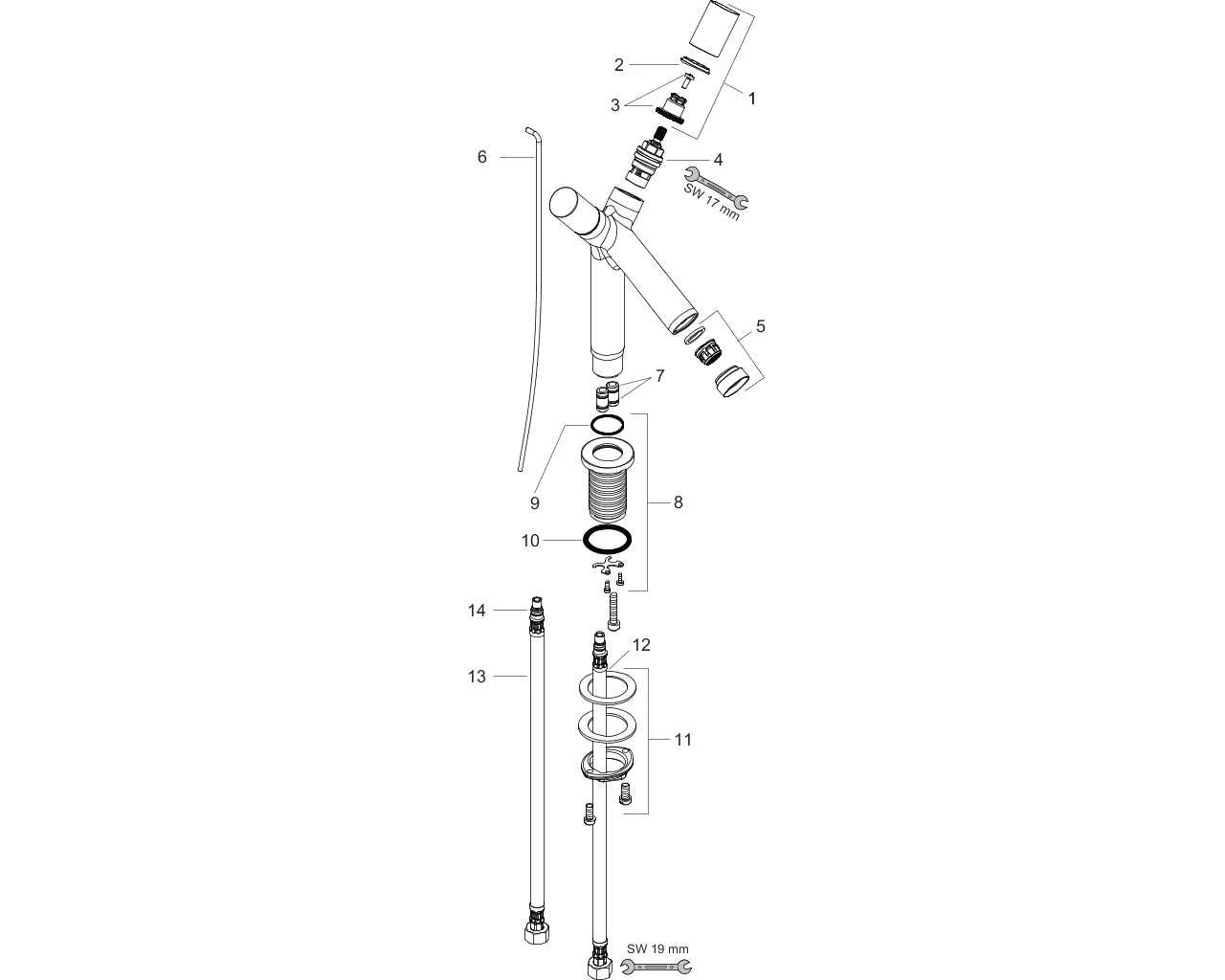 Zweigriff Waschtischarmatur Axor Starck chrom