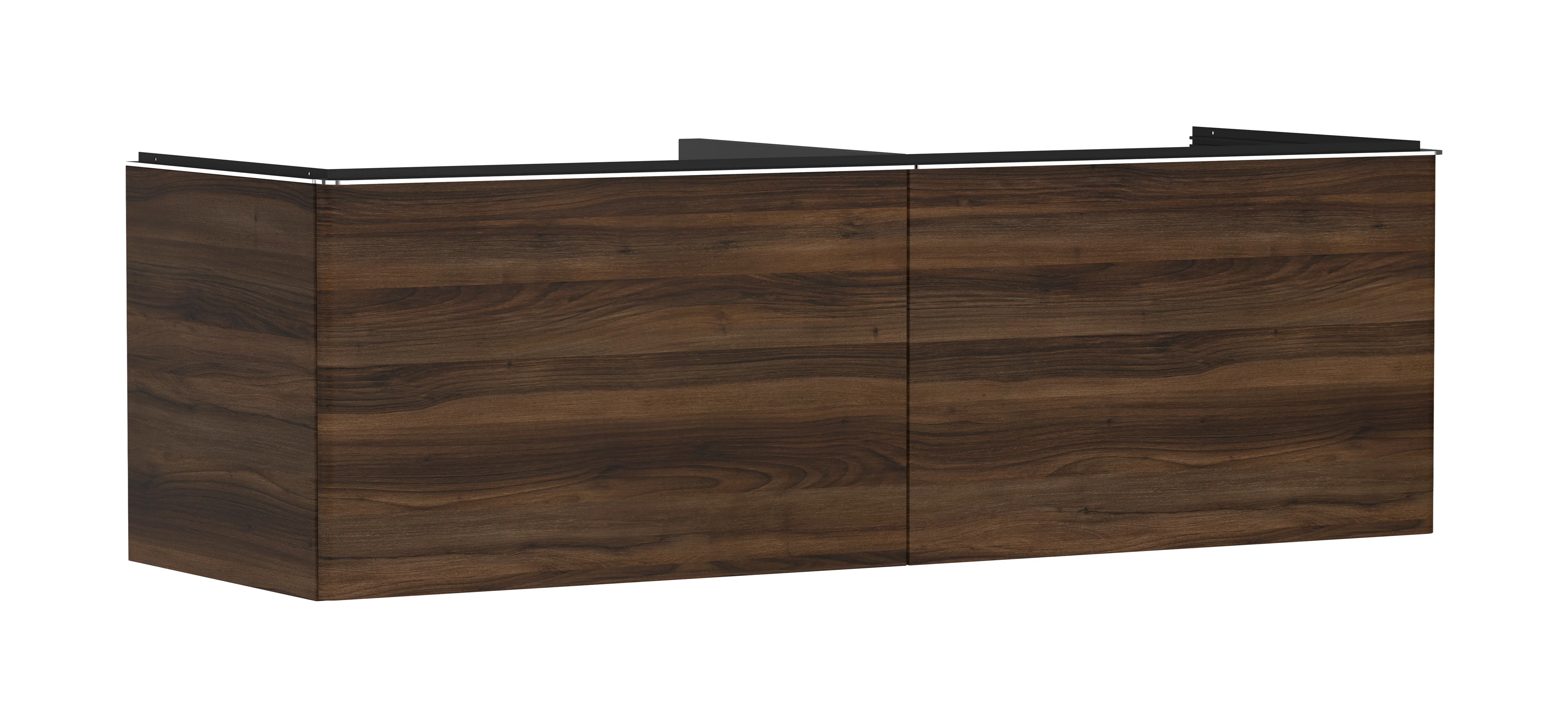 Hansgrohe Xelu Q Waschtischunterschrank Nussbaum Dunkel, 1560x540 mm, 2 Schubkästen, verchromte Griffe, SoftClose, vormontiert