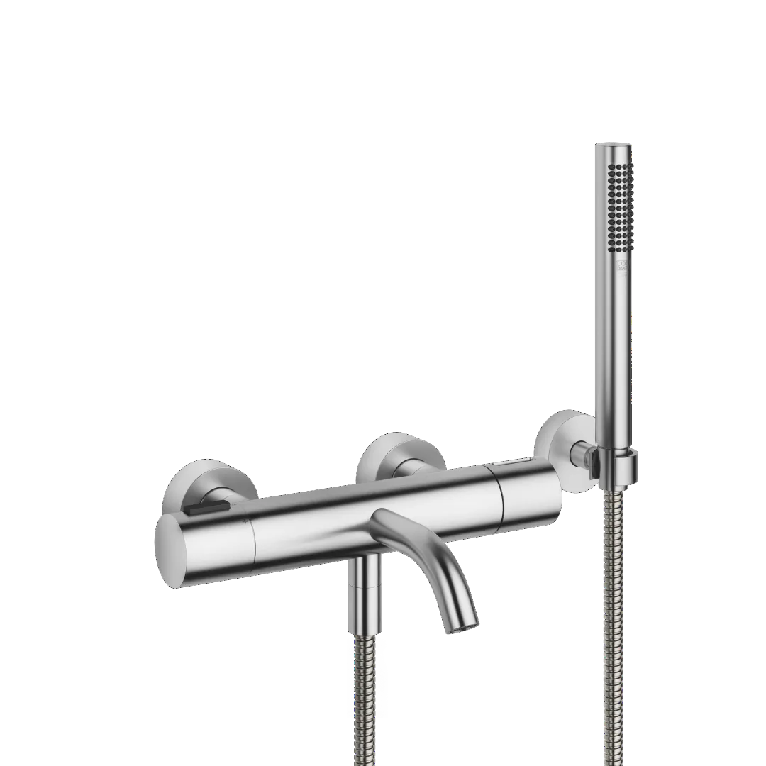 Dornbracht META Wannen-Thermostat Chrom gebürstet, Ausladung 210 mm, Anschluss 1/2", Stichmaß 150 mm ± 15 mm