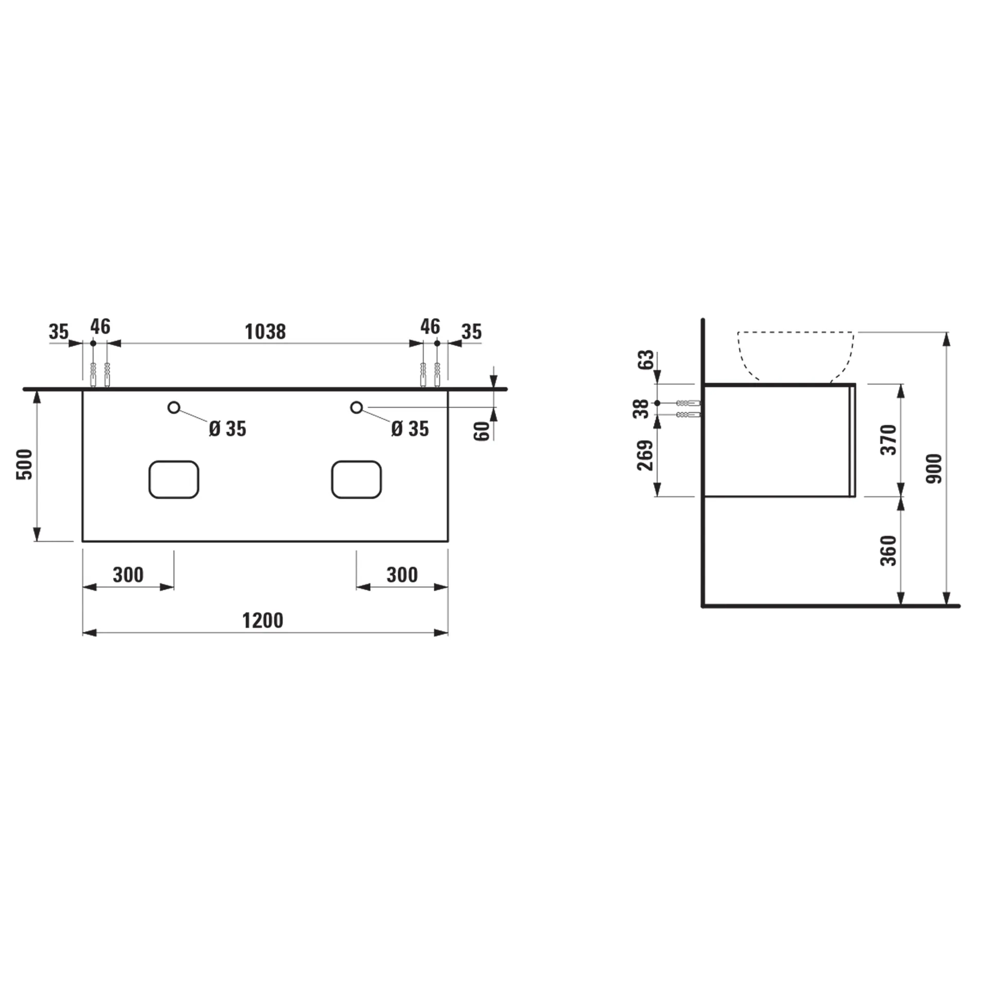 Schubladenelement (WT-Unterbau+WT-Platte) ILBAGNOALESSI 500x1200x370 1 Schublade integrierte versteckte Griffe seitlich Vollauszug Soft-Close Ausschnitt links und rechts Calce Avorio Top inkl. gebohrtes Hahnloch passend zu H818975/6 Weiß matt Schubladenelement (WT-Unterbau+WT-Platte) ILBAGNOALESSI 500x1200x370 1 Schublade integrierte versteckte Griffe seitlich Vollauszug Soft-Close Ausschnitt links und rechts Calce Avorio Top inkl. gebohrtes Hahnloch passend zu H818975/6 Weiß matt