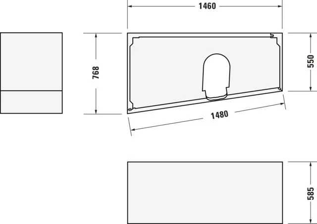 Duravit Badewanne „No.1“ trapez 150 × 80 cm, links