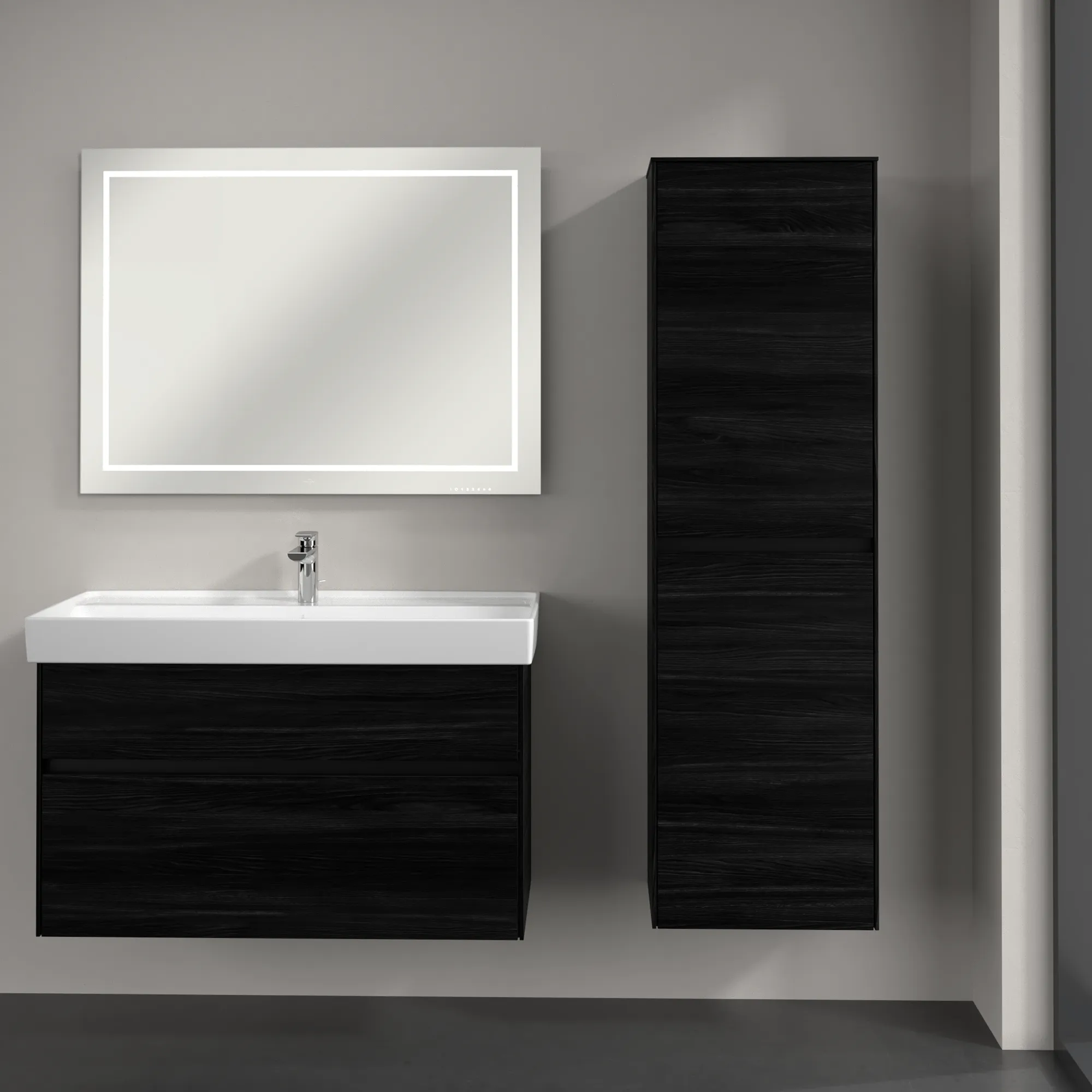 Villeroy & Boch Hochschrank mit Wäschekorb „Collaro“ 45,4 × 153,8 × 34,9 cm ohne Beleuchtung, Anschlag rechts, 1 Tür Villeroy & Boch Hochschrank mit Wäschekorb „Collaro“ 45,4 × 153,8 × 34,9 cm ohne Beleuchtung, Anschlag rechts, 1 Tür