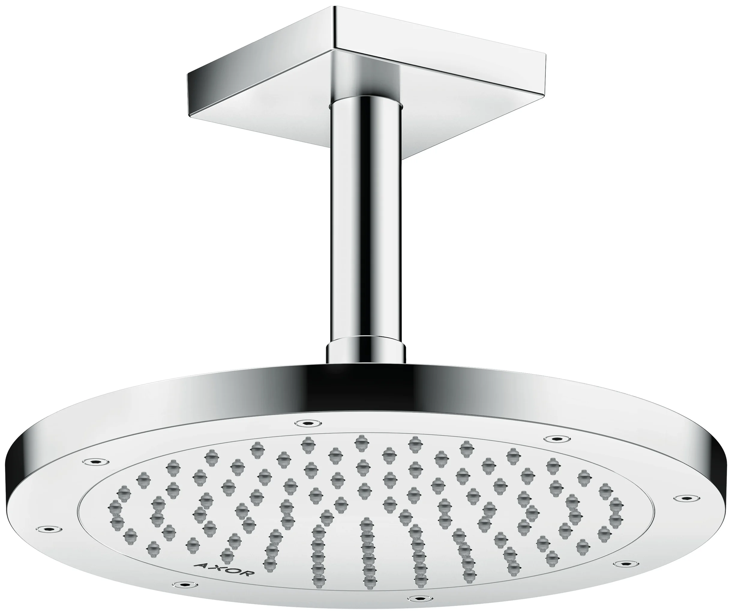 Hansgrohe AXOR ShowerSolutions Kopfbrause 245 1jet EcoSmart Chrom, 245 mm, verstellbarer Winkel, abnehmbar zur Reinigung, G 1/2 Anschluss