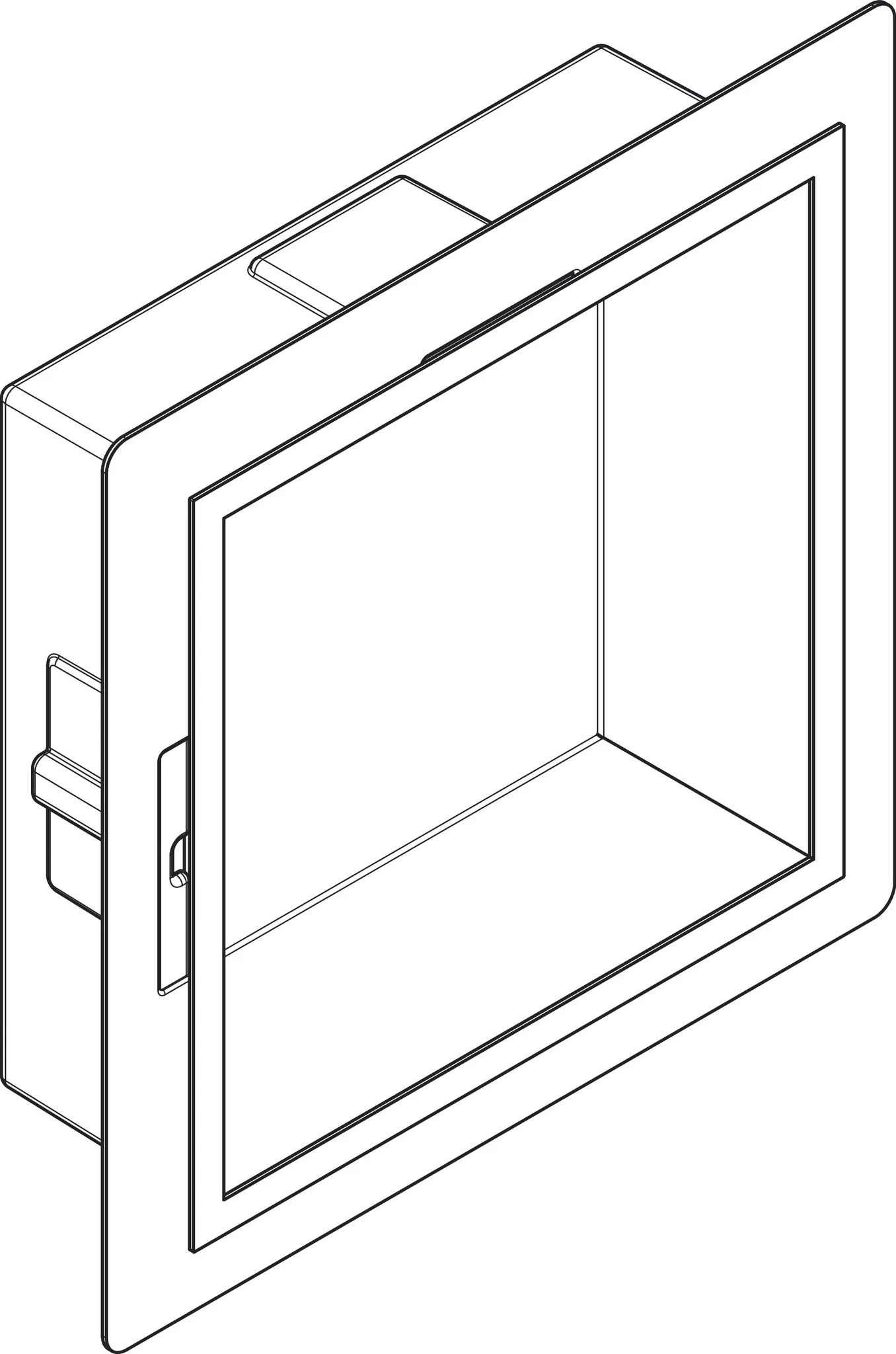 Hansgrohe XtraStoris Individual Wandnische Mattweiß mit Designrahmen 300⁄300⁄100, Mattschwarz Hansgrohe XtraStoris Individual Wandnische Mattweiß mit Designrahmen 300⁄300⁄100, Mattschwarz