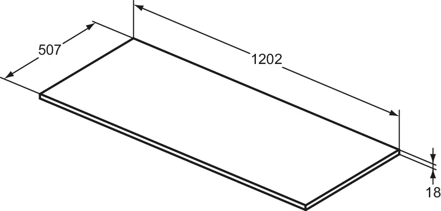 Waschtischplatte i.life B ohne Ausschnitt 1204x506x18mm Weiß matt Waschtischplatte i.life B ohne Ausschnitt 1204x506x18mm Weiß matt