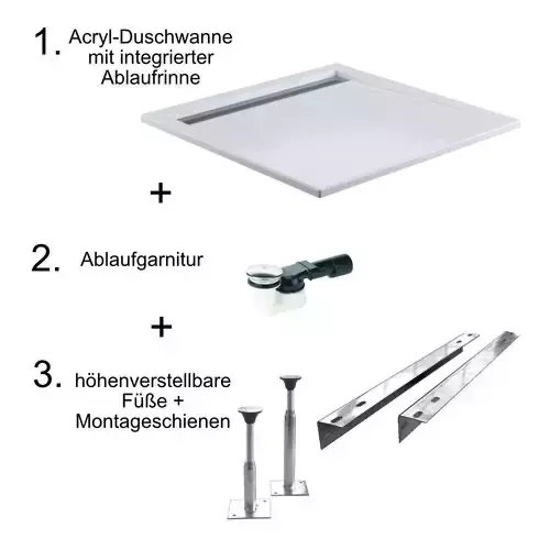 HSK rechteck Acryl-Duschwanne „superflach“ mit schmaler Ablaufrinne 90 × 120 cm mit Antislip HSK rechteck Acryl-Duschwanne „superflach“ mit schmaler Ablaufrinne 90 × 120 cm mit Antislip