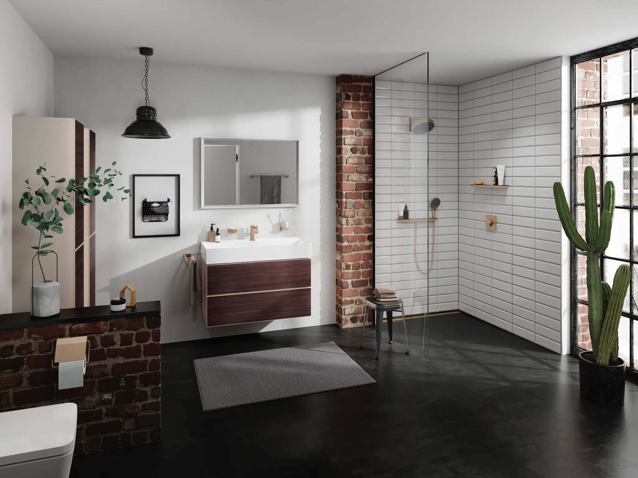 Xevolos E Hochschrank Sandbeige Matt 400/360, Türanschlag rechts Bronze Struktur Xevolos E Hochschrank Sandbeige Matt 400/360, Türanschlag rechts Bronze Struktur