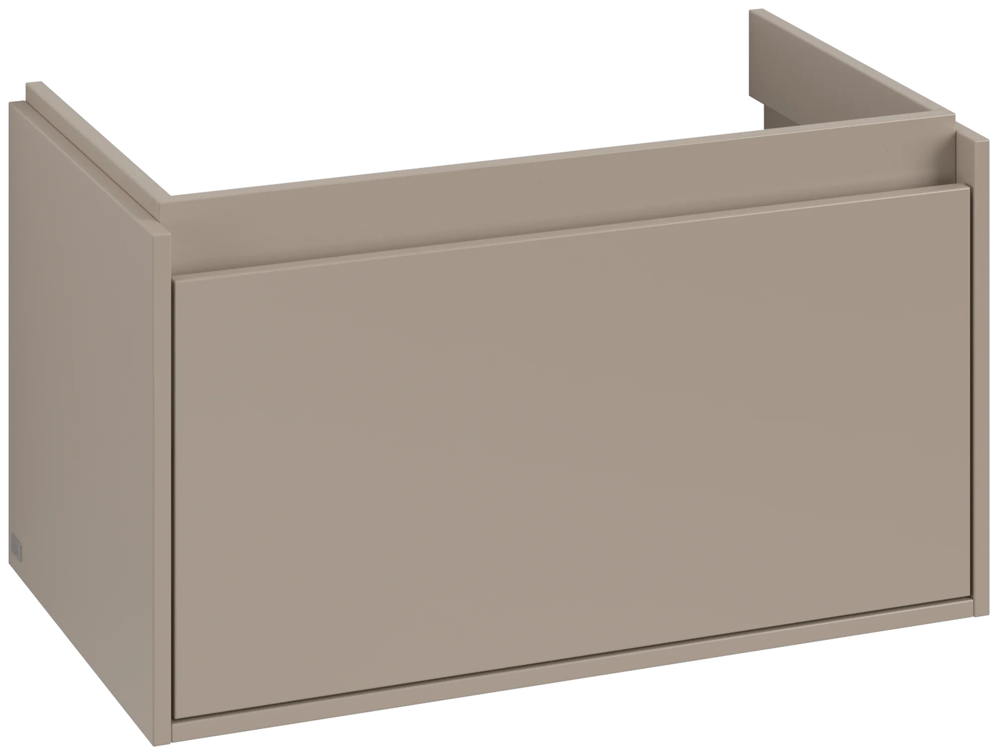 Villeroy & Boch Waschbeckenunterschrank Skyla, eckig, Taupe, 772 x 436 x 439 mm, Höhe 436 mm, mittige Wanneneinbauposition, 1 Auszug mit Antirutsch-Boden