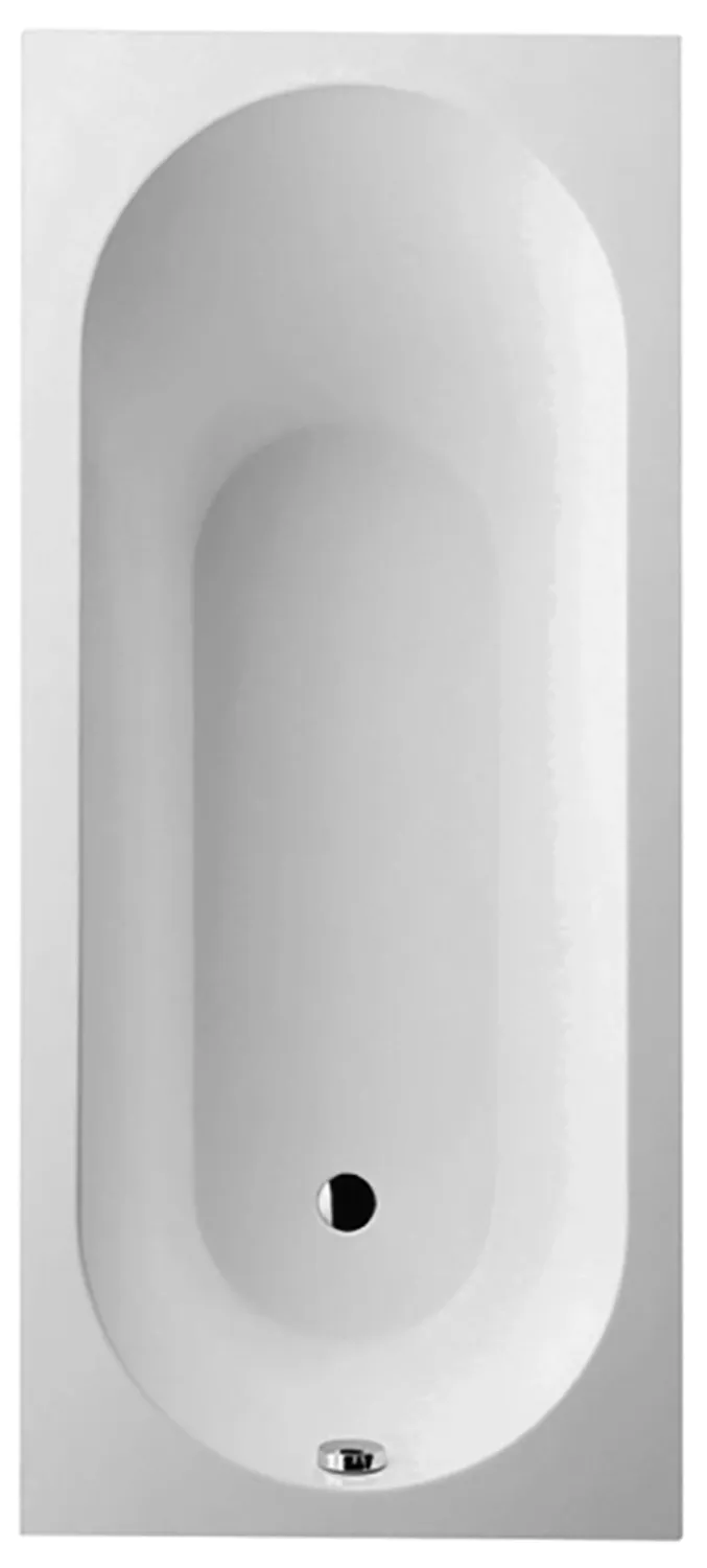 Villeroy & Boch Whirlwanne „Oberon“ mit Whirlsystem „Hydropool Comfort“ rechteck 170 × 70 cm, Fußablauf in Weiß Alpin