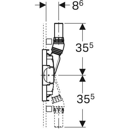 Geberit Vorwand-/Einbauelement für Bad-/Duscharmatur „Duofix“