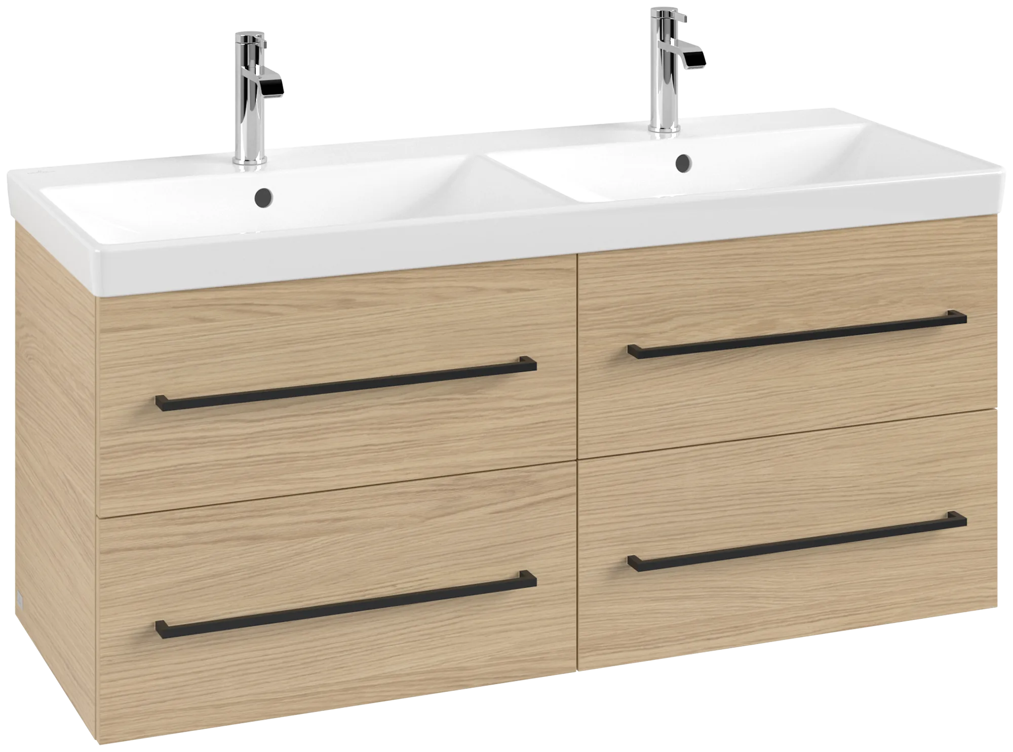 Villeroy & Boch Waschtischunterschrank „Avento“ für Schrank-Doppelwaschtisch 1180 × 514 × 452 mm Nordic Oak, Soft Closing