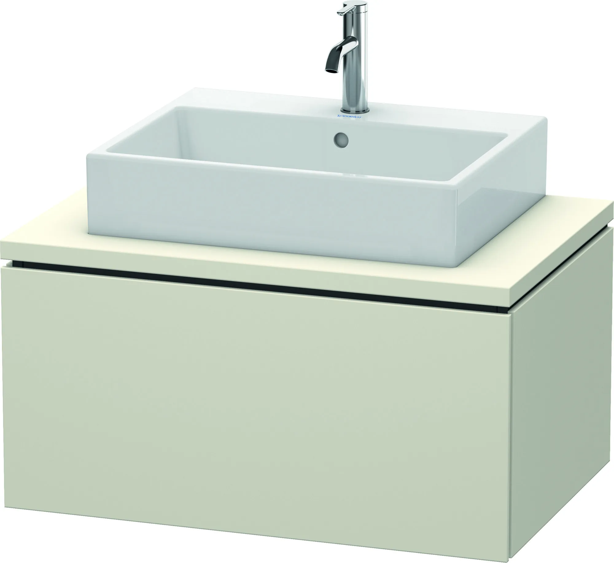 Duravit Waschtischunterschrank wandhängend „L-Cube“ 82 × 40 × 54,7 cm Taupe Matt