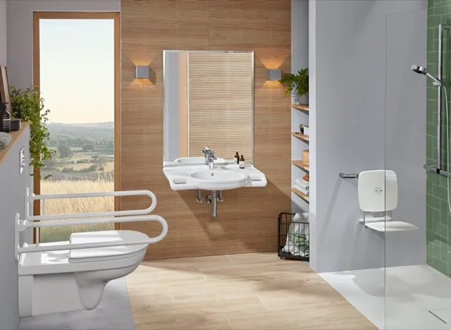 Villeroy & Boch Toilettenpapierhalter für Klappgriffe „ViCare Funktion“ 11,5 × 15 × 6 cm in weiß Villeroy & Boch Toilettenpapierhalter für Klappgriffe „ViCare Funktion“ 11,5 × 15 × 6 cm in weiß