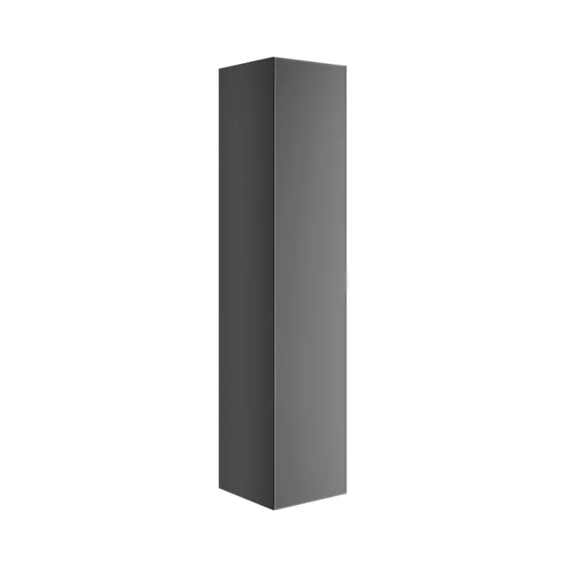 KEUCO Hochschrank „Edition 11 Art“ Smoke (Glas, satiniert), Smoke (Lack, seidenmatt), Anschlag links, mit Steckdose 400 × 1800 × 360 mm