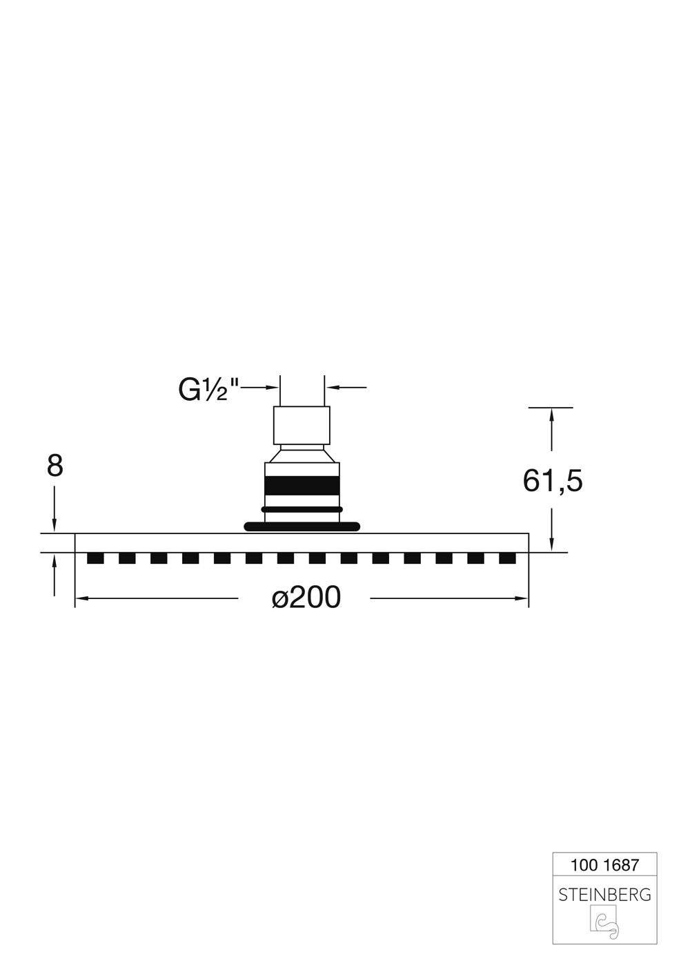 Serie 100 Brausekopf/Regenbrause ⌀ 20 cm Serie 100 Brausekopf/Regenbrause ⌀ 20 cm
