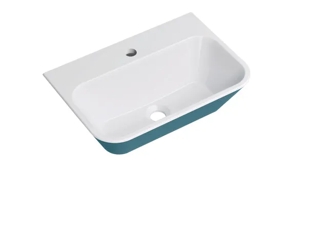 Wandwaschtisch in Aquablau Wandwaschtisch in Aquablau