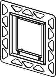 Urinal-Einbaurahmen für flächenbündige Montage Chrom glzd. Urinal-Einbaurahmen für flächenbündige Montage Chrom glzd.