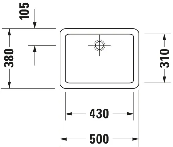 Aufsatzwaschtisch „Vero“, ohne Überlauf