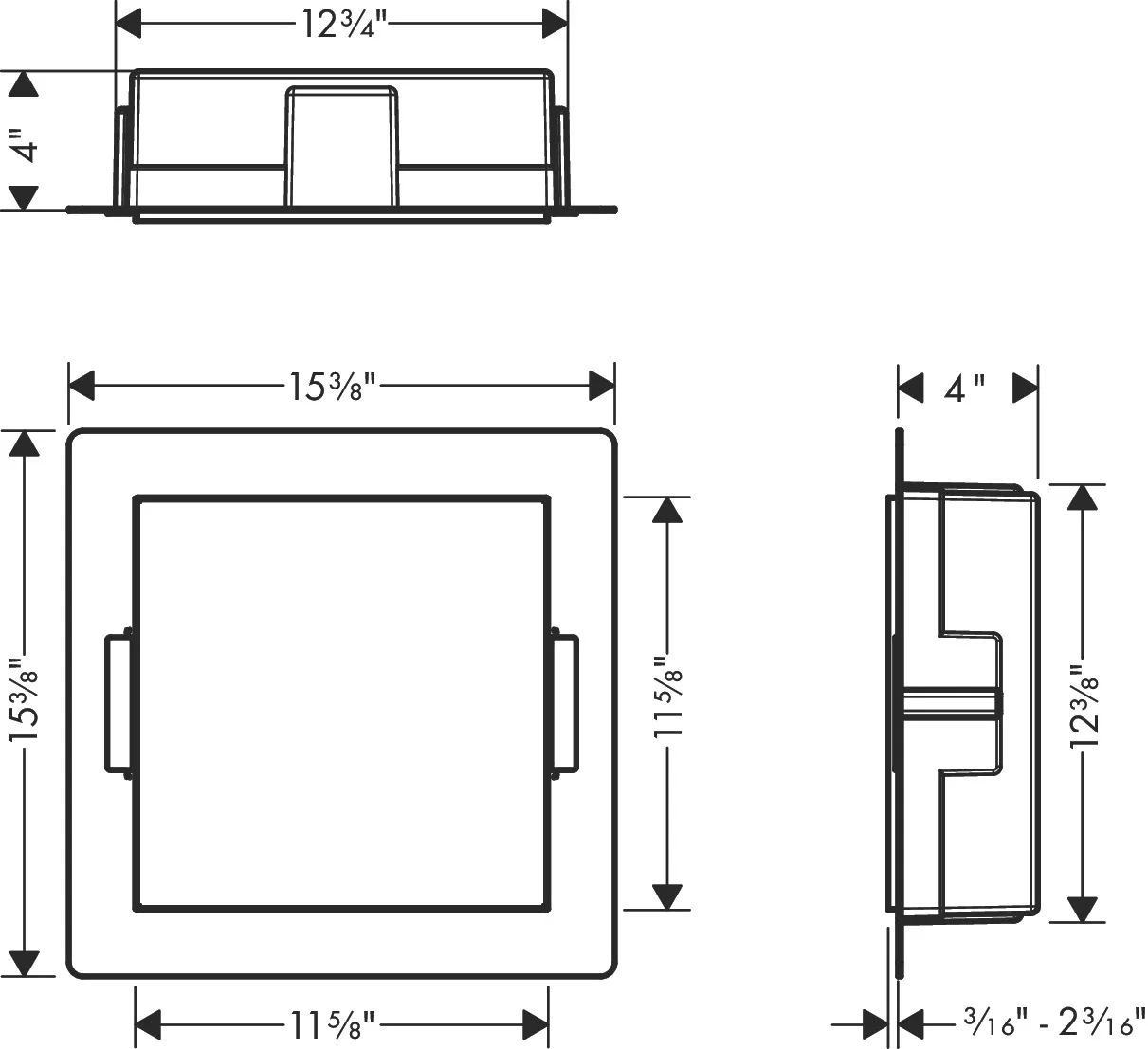 XtraStoris Minimalistic Wandnische mit offen.Rahmen 300 x 300 x 100 mm MSW XtraStoris Minimalistic Wandnische mit offen.Rahmen 300 x 300 x 100 mm MSW