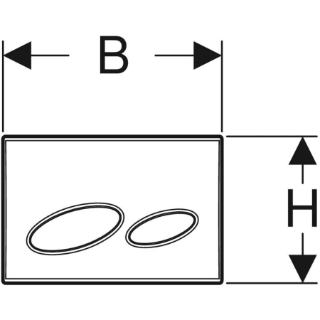 Kappa20 Betätigungsplatte für 2-Mengen-Spülung: mattverchromt Kappa20 Betätigungsplatte für 2-Mengen-Spülung: mattverchromt