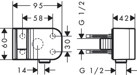 Hansgrohe AXOR One Portereinheit, Chrom Hansgrohe AXOR One Portereinheit, Chrom