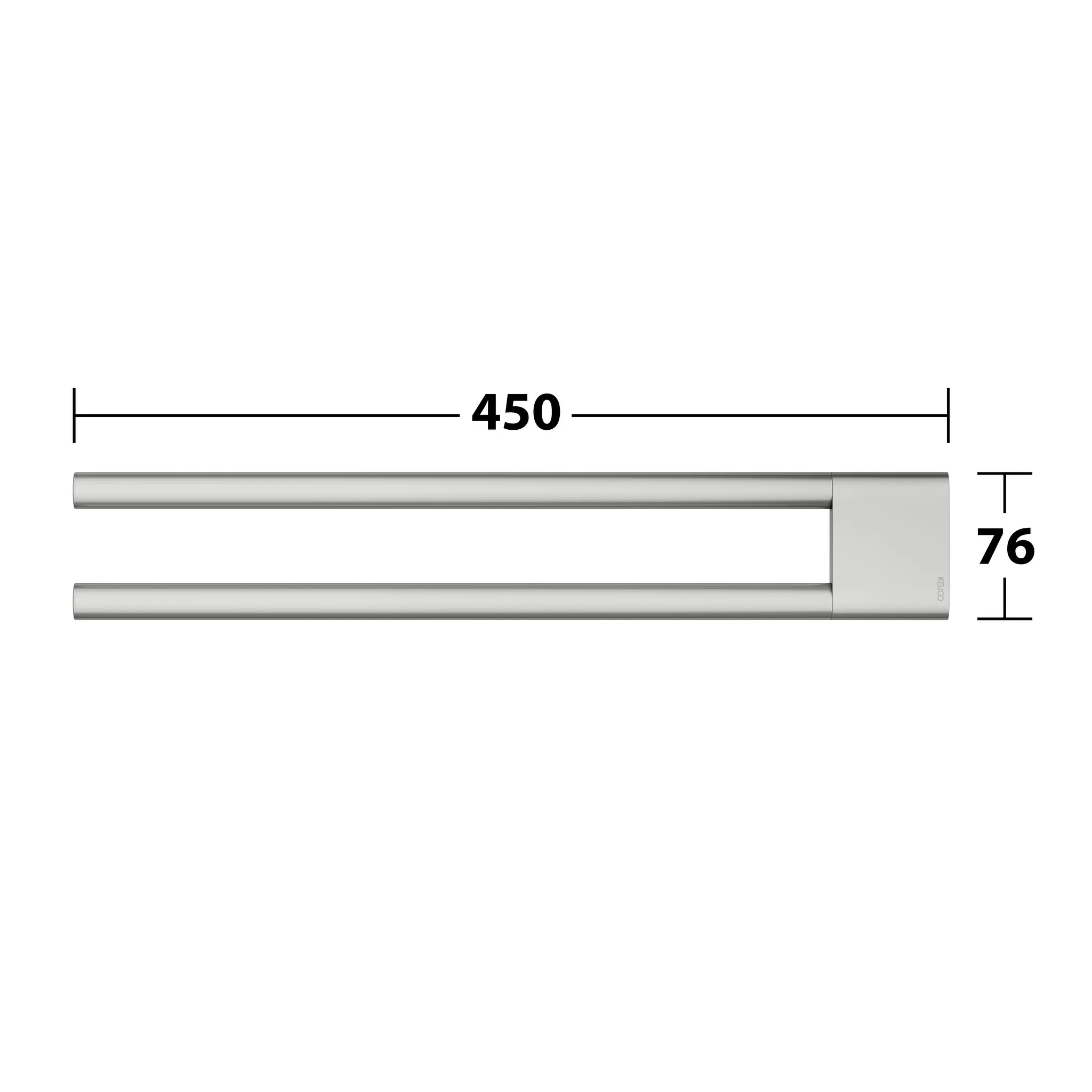 KEUCO EDITION 400 Handtuchhalter 2-armig 450 mm Edelstahl-finish