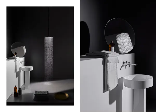 Halbsäule „Conca“ 18,5 × 75,5 × 17 cm in Weiß Halbsäule „Conca“ 18,5 × 75,5 × 17 cm in Weiß