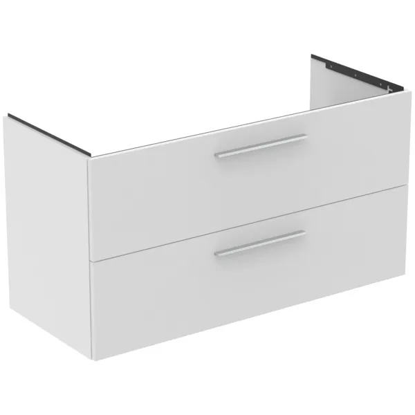 Möbelwaschtischunterschrank i.life B 2 Auszüge Siphonausschnitt auf der linken Seite 1200x505x630mm Weiß matt Möbelwaschtischunterschrank i.life B 2 Auszüge Siphonausschnitt auf der linken Seite 1200x505x630mm Weiß matt