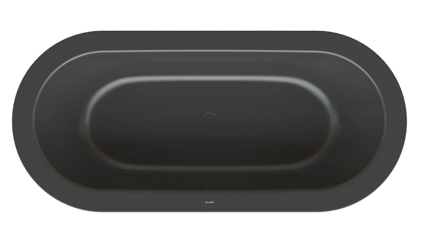 Bette oval Badewanne „BetteStarlet Oval Silhouette“ 185 × 85 cm in Ebony