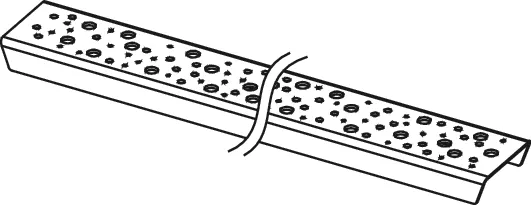 TECEdrainline Designrost "drops" 1200 mm Edelstahl poliert, gerade