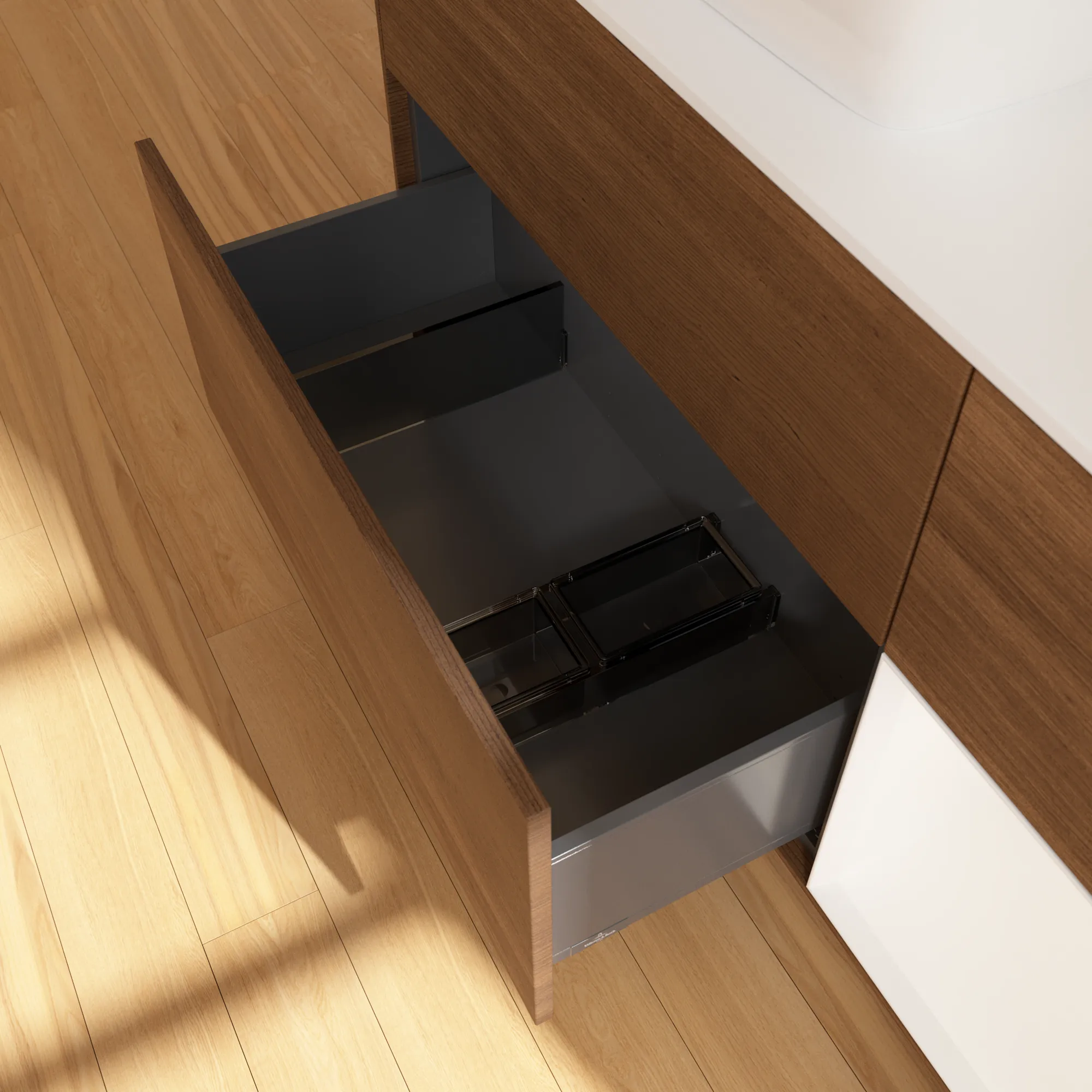 Villeroy & Boch Waschtischunterschrank „Finion“ für Schrankwaschtisch 1200 × 603 × 501 mm Walnut Veneer, für Becken links, mit Hahnlochbohrung Villeroy & Boch Waschtischunterschrank „Finion“ für Schrankwaschtisch 1200 × 603 × 501 mm Walnut Veneer, für Becken links, mit Hahnlochbohrung