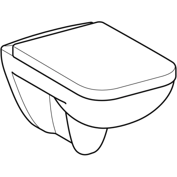 Wand-Tiefspül-WC Set mit WC-Sitz „Renova Plan“ 36 × 38 × 54 cm in weiß alpin, mit Spülrand Wand-Tiefspül-WC Set mit WC-Sitz „Renova Plan“ 36 × 38 × 54 cm in weiß alpin, mit Spülrand