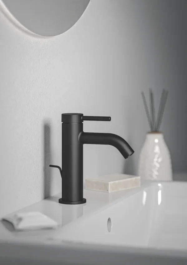 Waschtischarmatur Ceraline Nuovo H85 Ausladung 90mm mit Ablaufgarnitur BlueStart Chrom Waschtischarmatur Ceraline Nuovo H85 Ausladung 90mm mit Ablaufgarnitur BlueStart Chrom