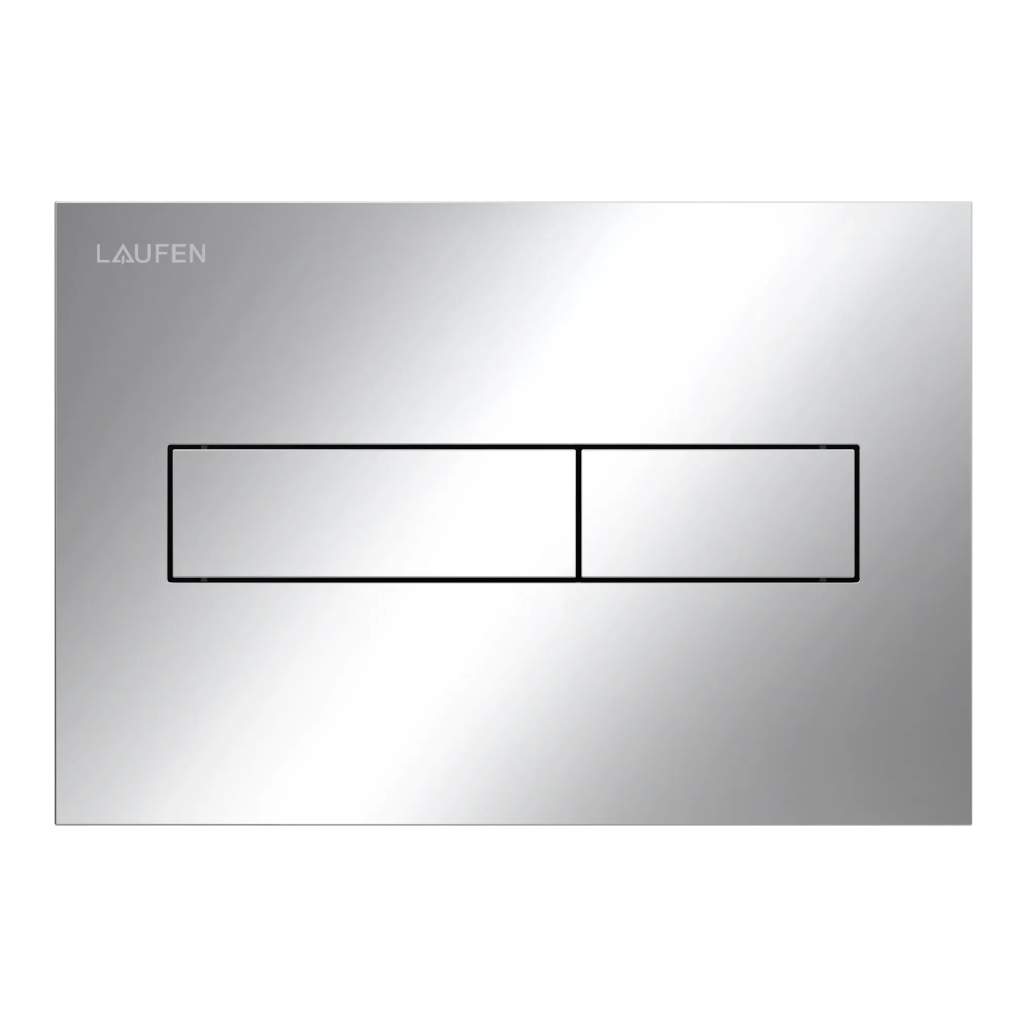 Laufen Betätigungsplatte HORIZON INEO, chrom, 213x145x6 mm, für Front- oder Oberbetätigung, Dual-Flush 2-Mengen-Spülsystem Laufen Betätigungsplatte HORIZON INEO, chrom, 213x145x6 mm, für Front- oder Oberbetätigung, Dual-Flush 2-Mengen-Spülsystem