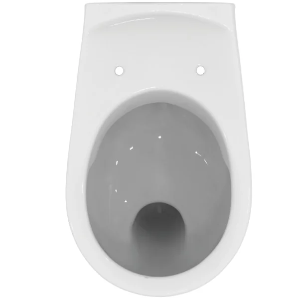 Ideal Standard Eurovit Wandflachspül-WC spülrandlos, horizontaler Ablauf, weiß