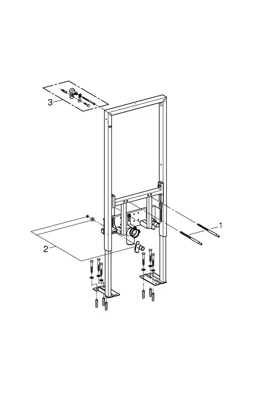 Bidet-Element Rapid SL 38581_1, 1,13 m Bauhöhe, für Einzelmontage, 2 schallgedämmte Armaturenanschlüsse DN 15, HT-Ablaufbogen DN 50 Bidet-Element Rapid SL 38581_1, 1,13 m Bauhöhe, für Einzelmontage, 2 schallgedämmte Armaturenanschlüsse DN 15, HT-Ablaufbogen DN 50