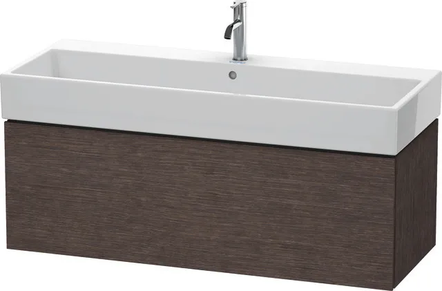 Duravit Waschtischunterschrank wandhängend „L-Cube“ 118,4 × 39,4 × 45,9 cm Eiche Dunkel gebürstet Duravit Waschtischunterschrank wandhängend „L-Cube“ 118,4 × 39,4 × 45,9 cm Eiche Dunkel gebürstet