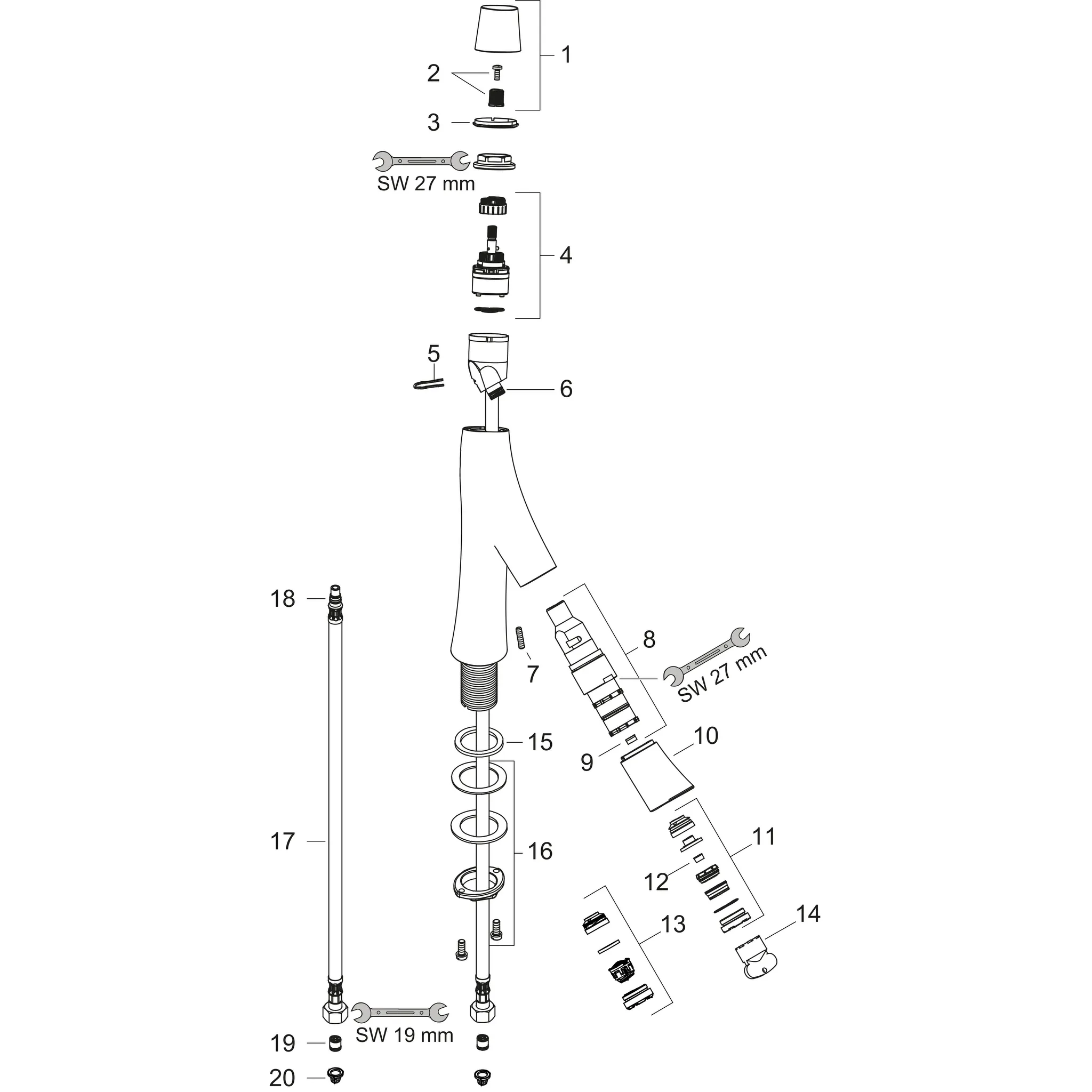 Hansgrohe AXOR Starck Organic 2-Griff Waschtischmischer 240 Chrom Hansgrohe AXOR Starck Organic 2-Griff Waschtischmischer 240 Chrom