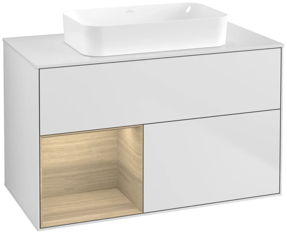 Villeroy & Boch Finion Waschbeckenunterschrank G65, 1000x603x501mm, Holz, mit Beleuchtung