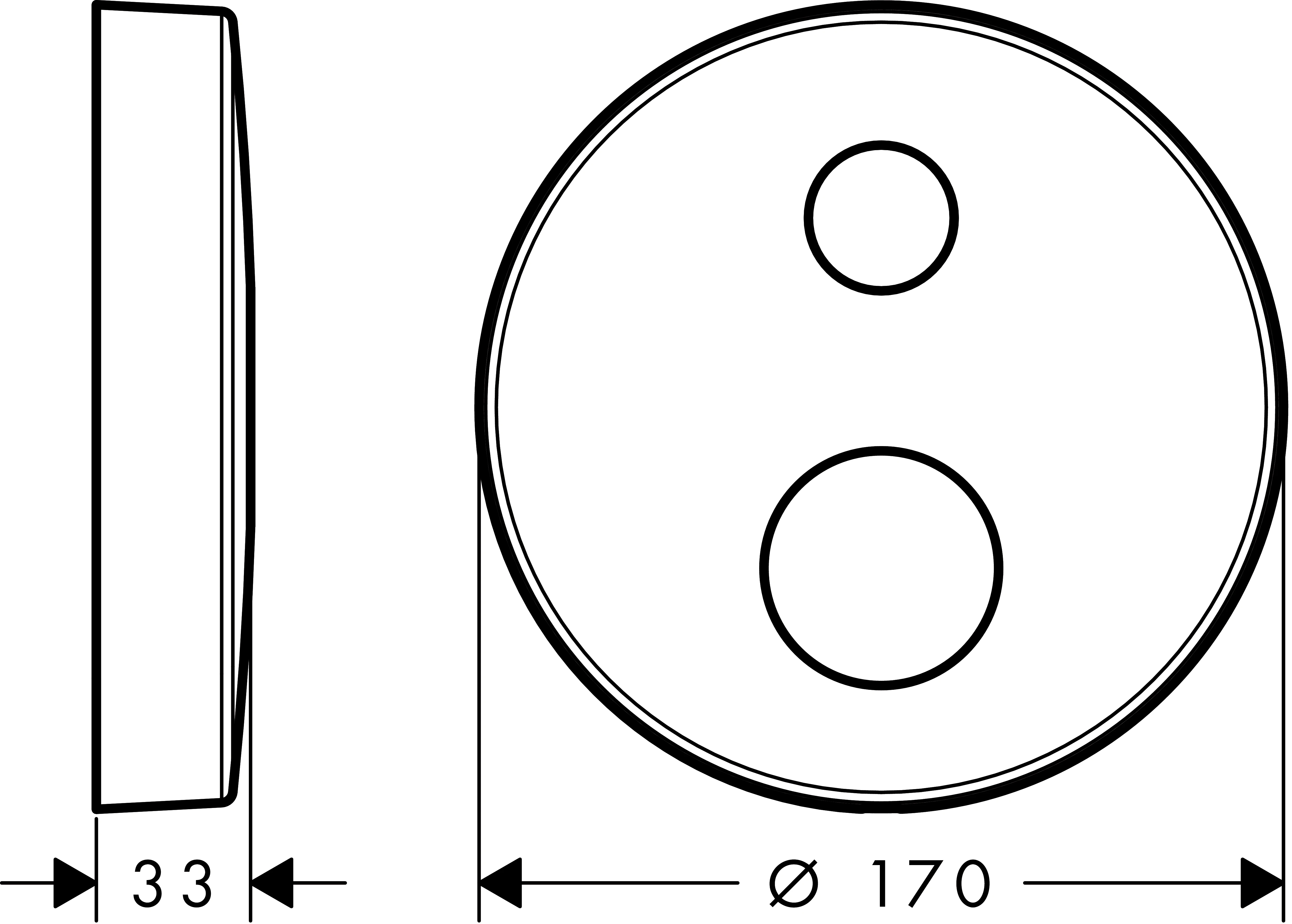 Verlängerungsrosette Axor rund 2-Loch 0-1-2 chrom